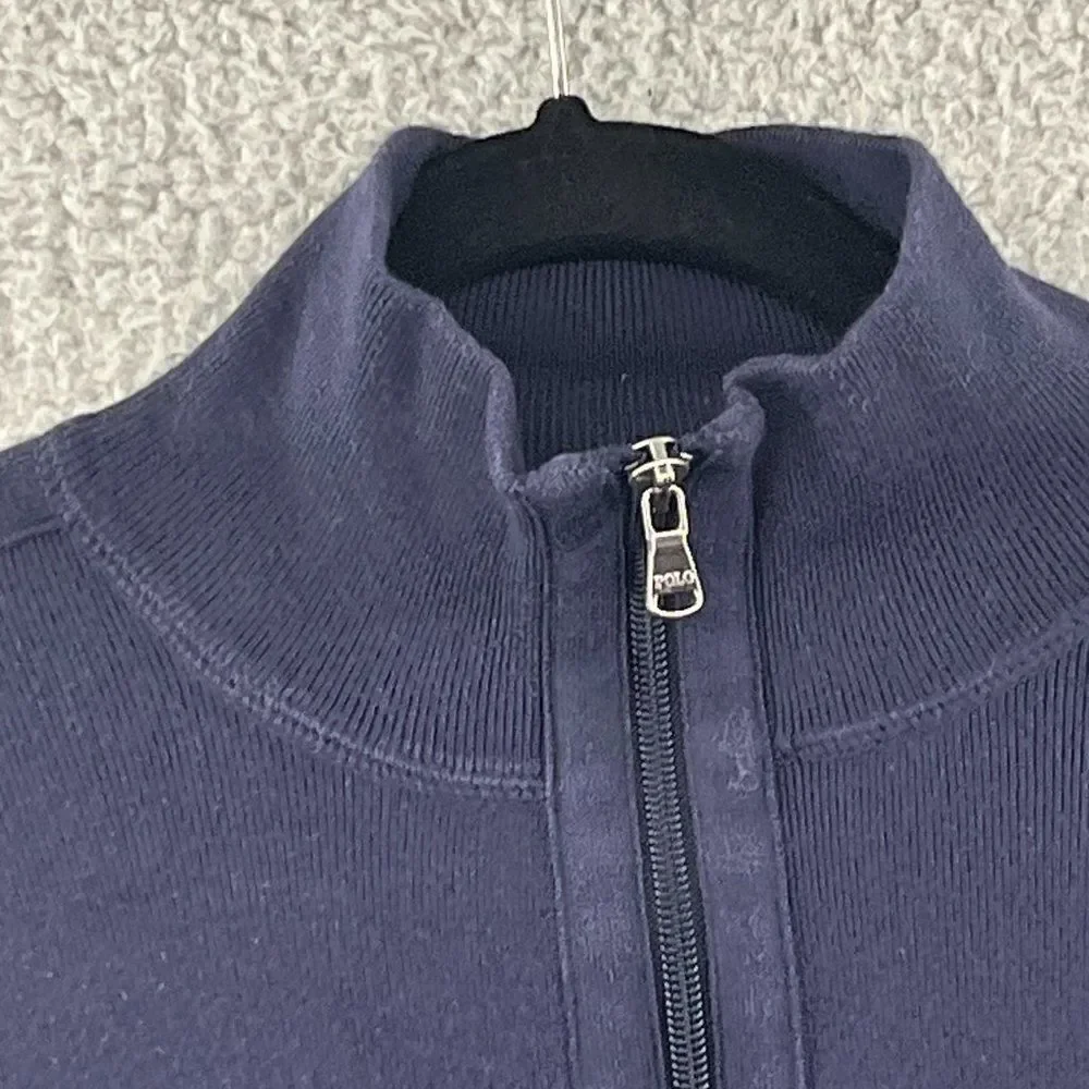 Polo Ralph Lauren Cotton Track Jacket Full Zip Embroidered Size Medium